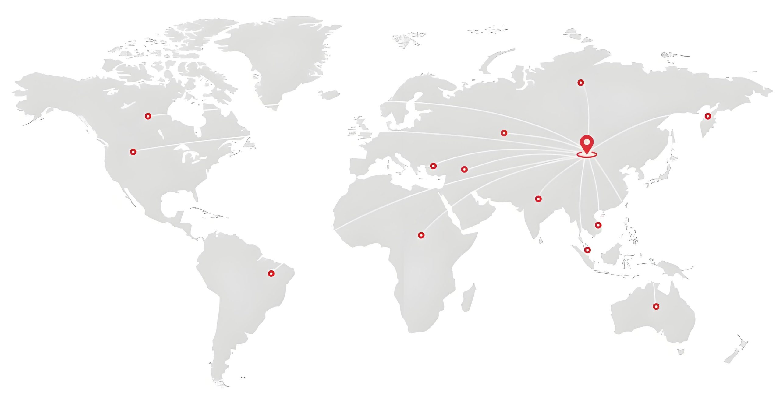 World map showing Pozoom Hydraulics global distribution
