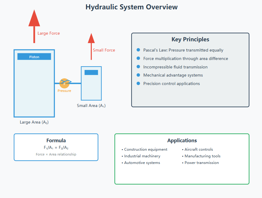 Industrial hydraulic system with pumps and motors