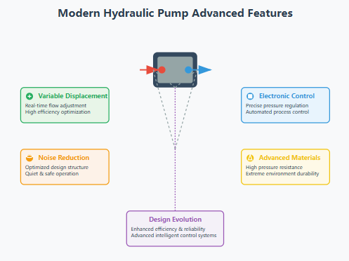Modern hydraulic pump with electronic controls