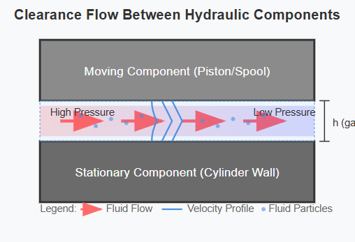 Hydraulic component clearances under magnification