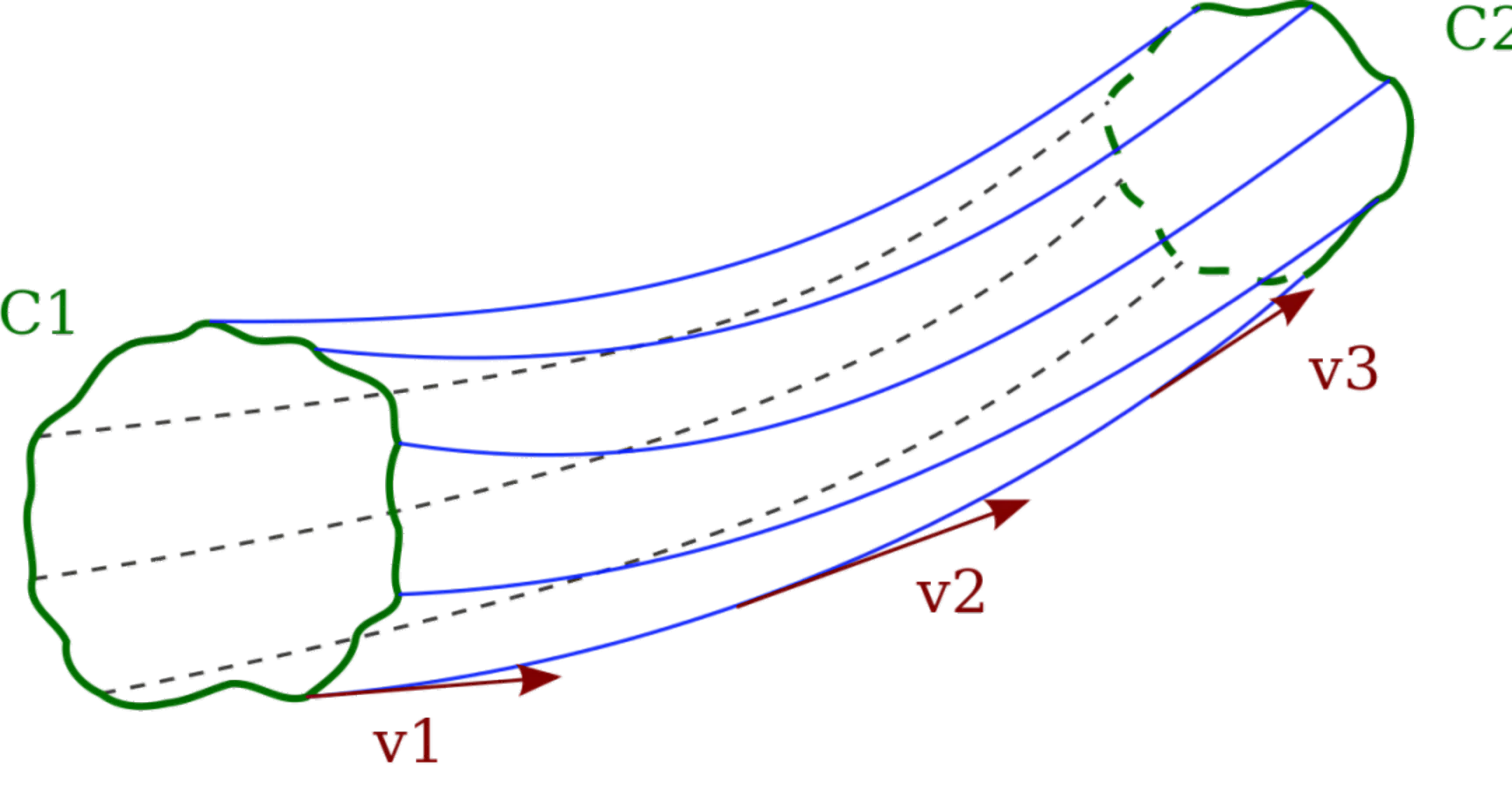 Visual representation of streamlines and flow patterns in a fluid system