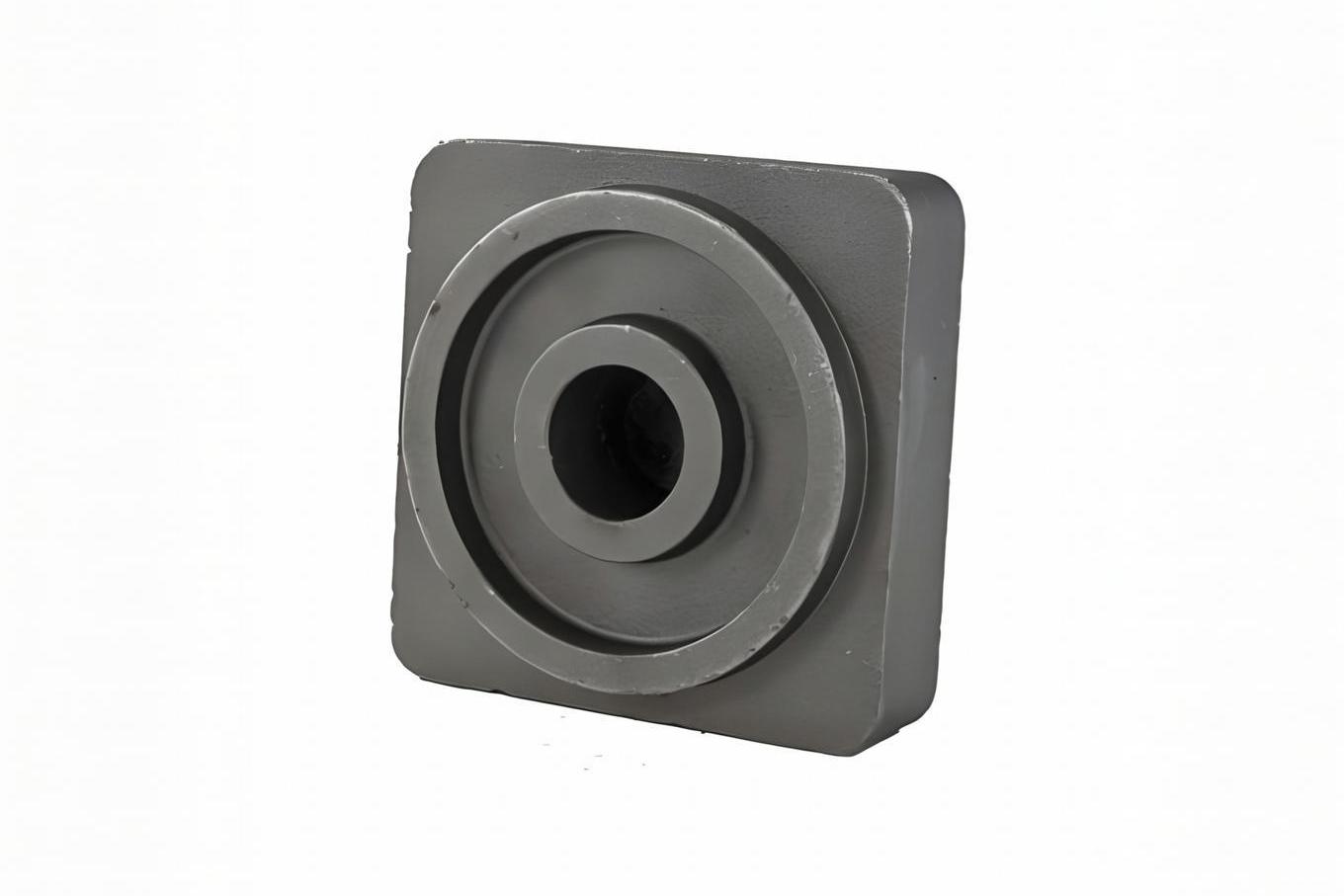 Hydraulic cylinder end caps with port connections and rod guides