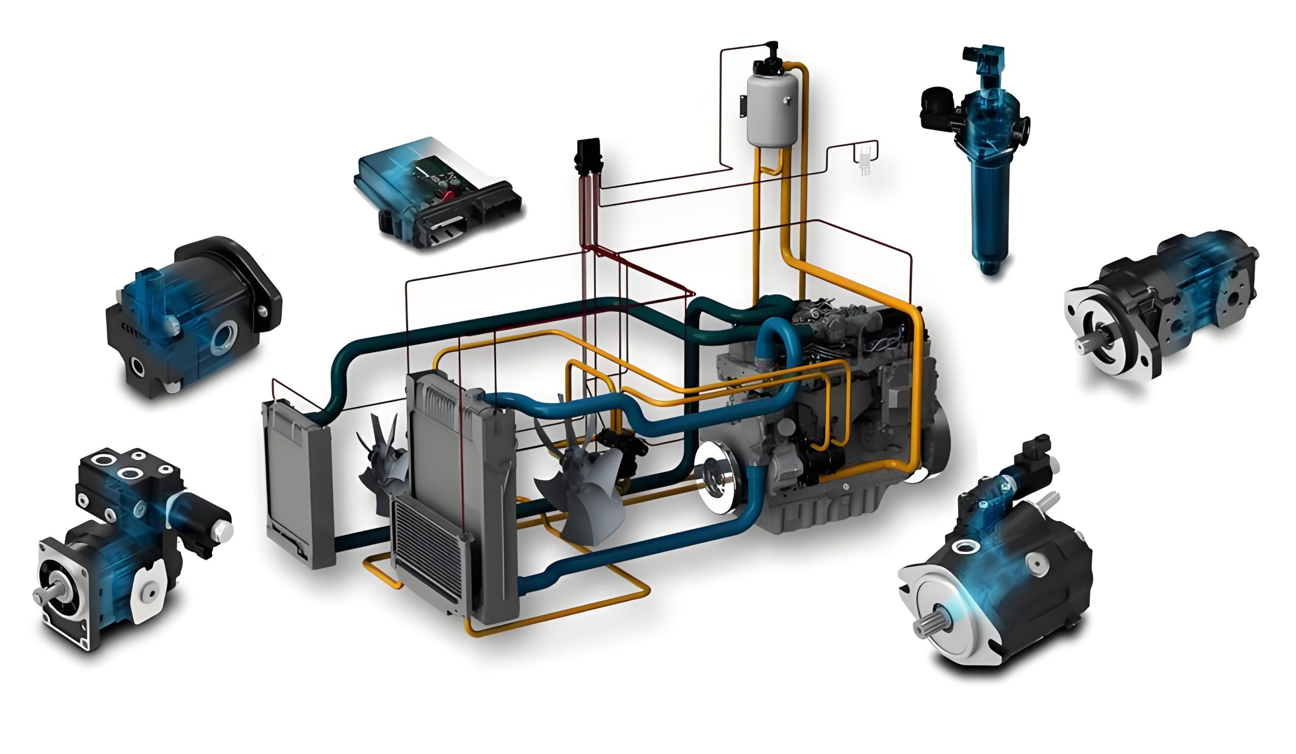 Energy-efficient hydraulic components