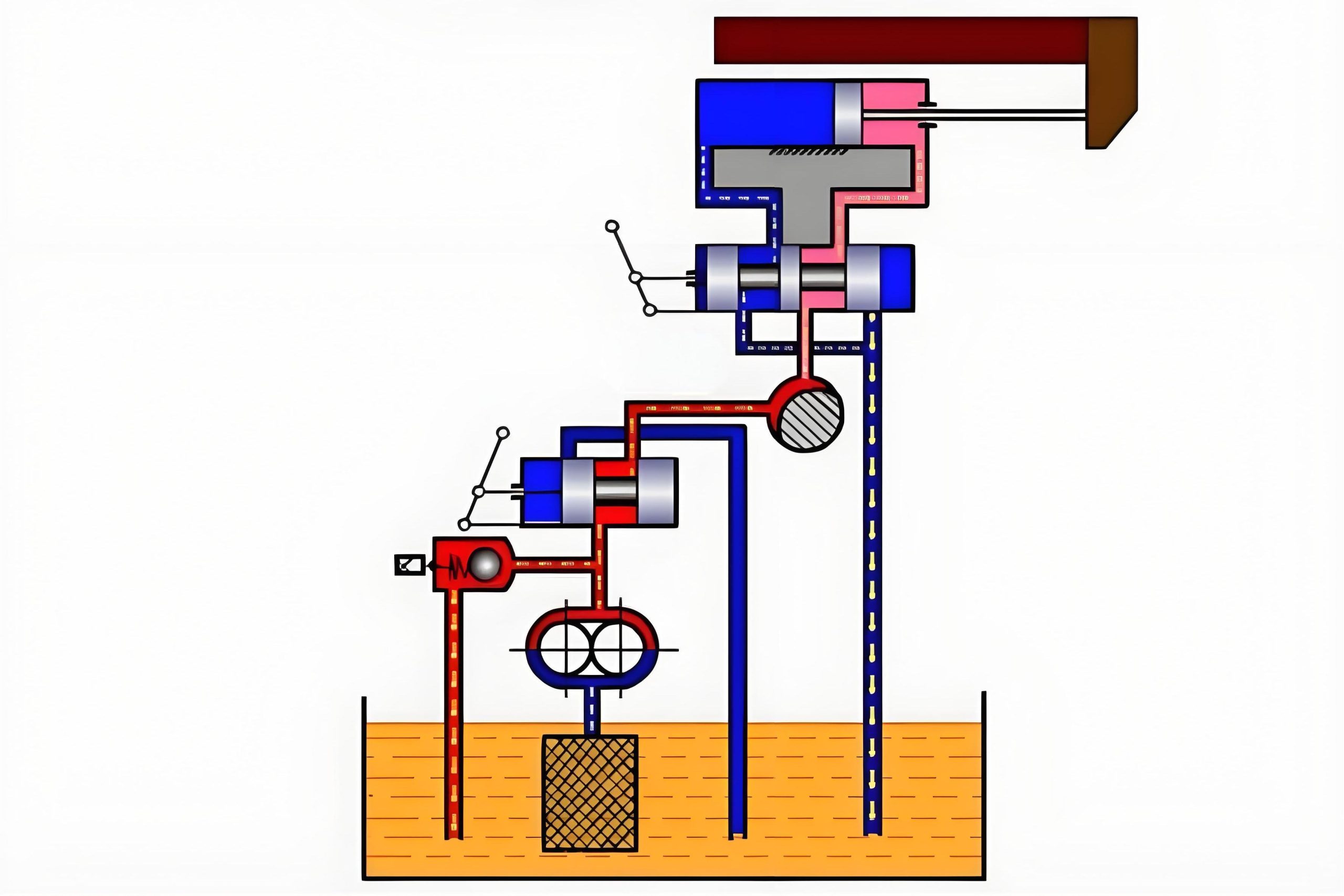 CNC machine tool with hydraulic components