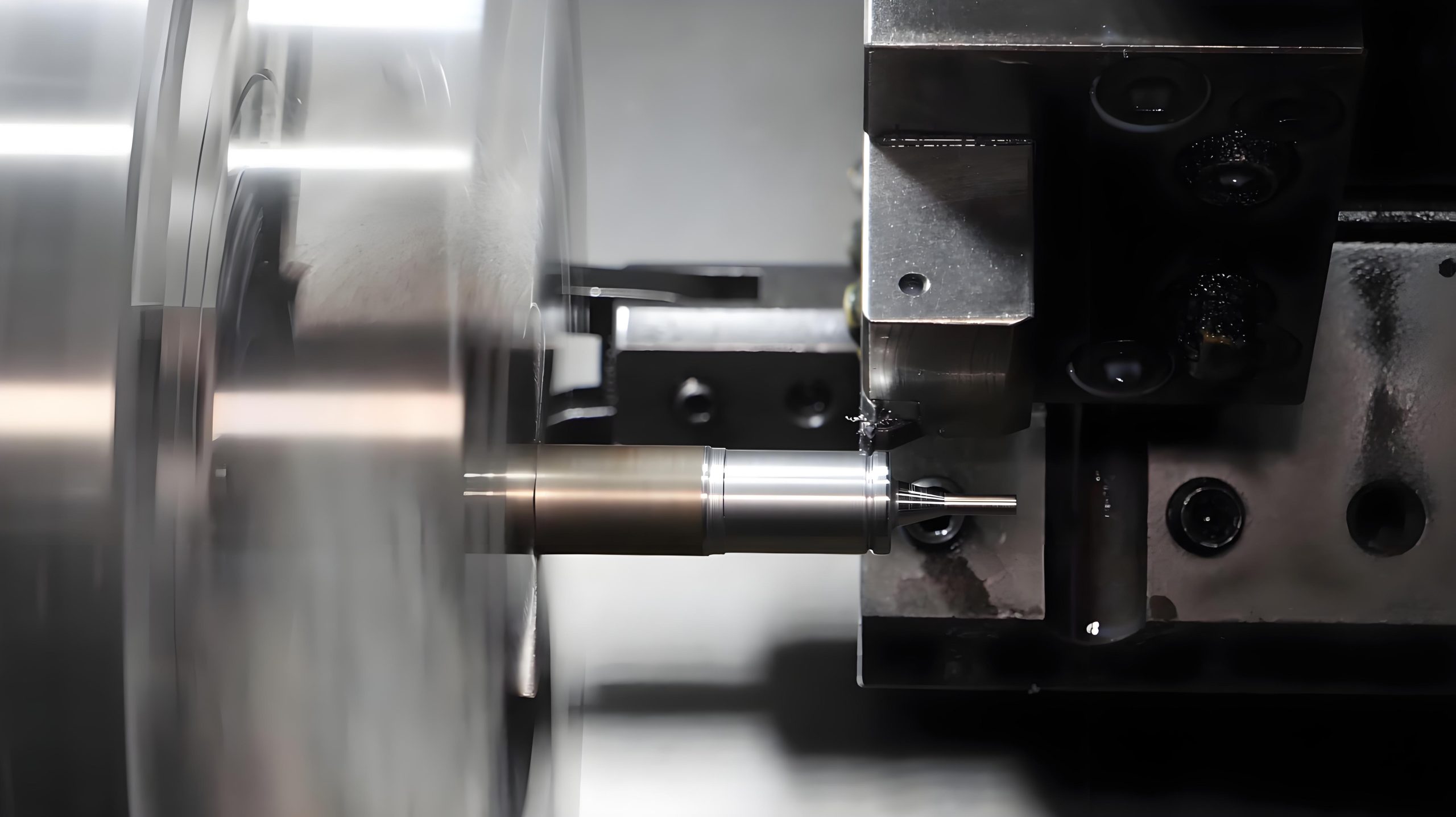 CNC machining center producing hydraulic components with high precision