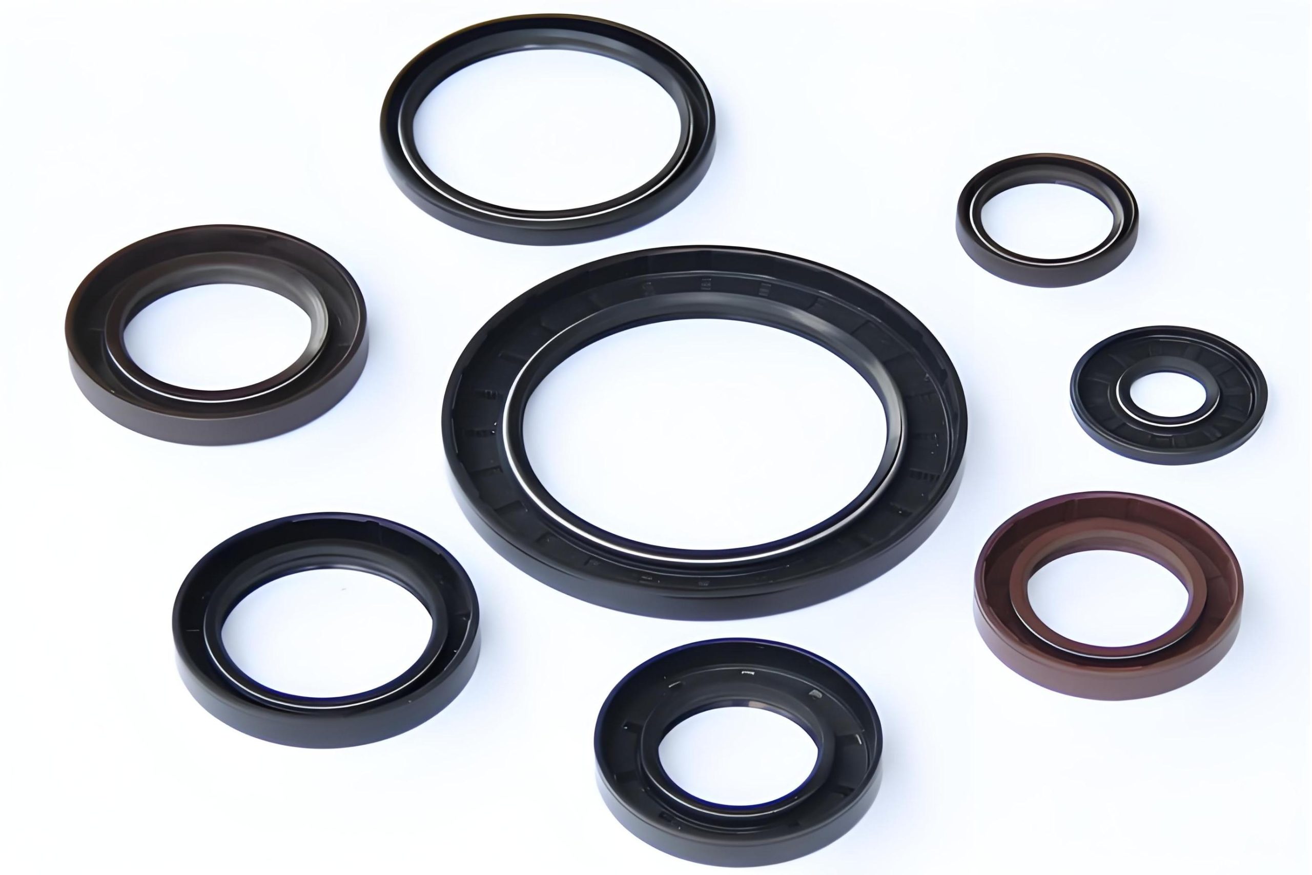 Hydraulic cylinder seals including piston seals, rod seals, and wipers