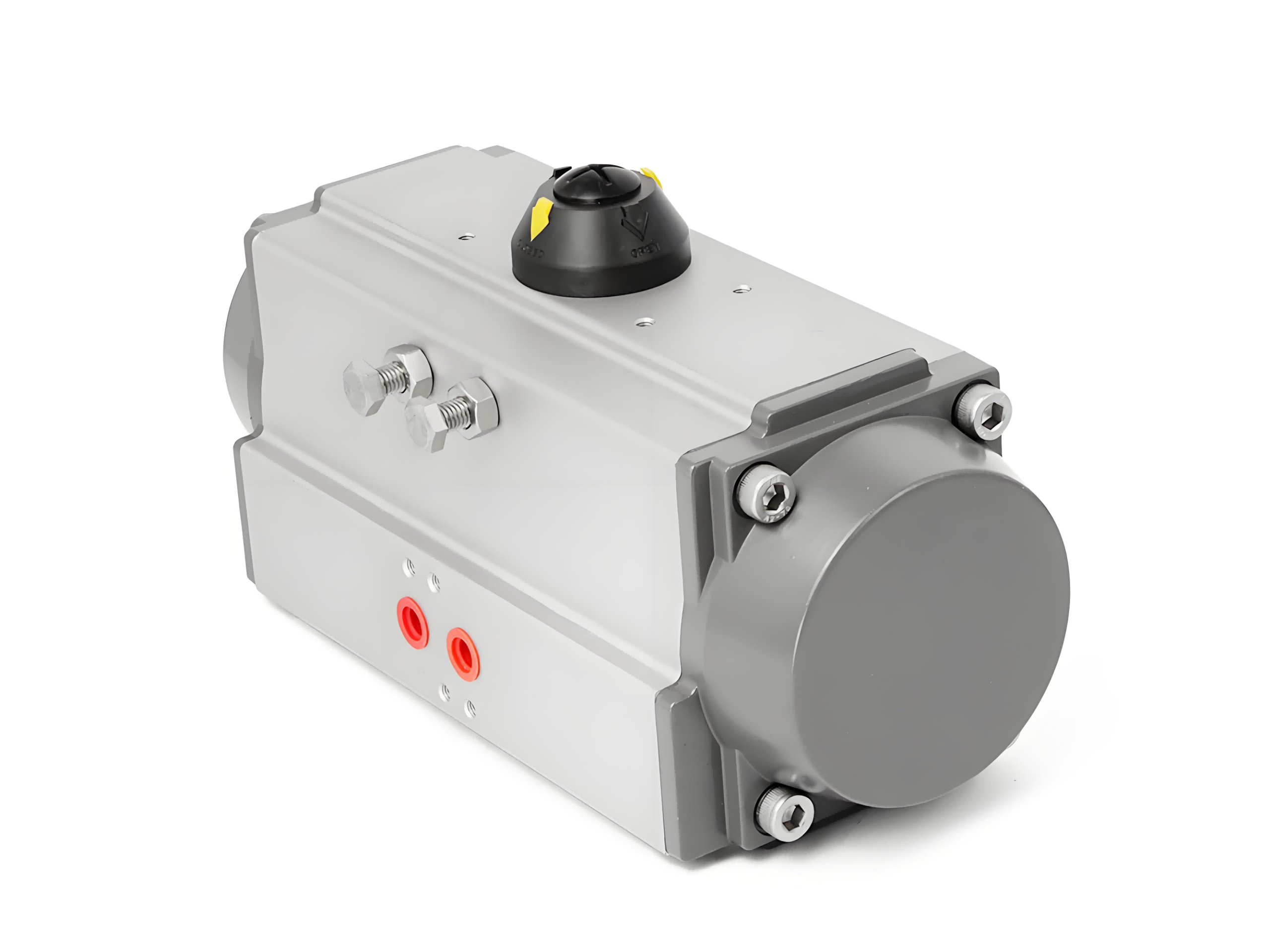 Pneumatic system components including cylinders, valves, and piping