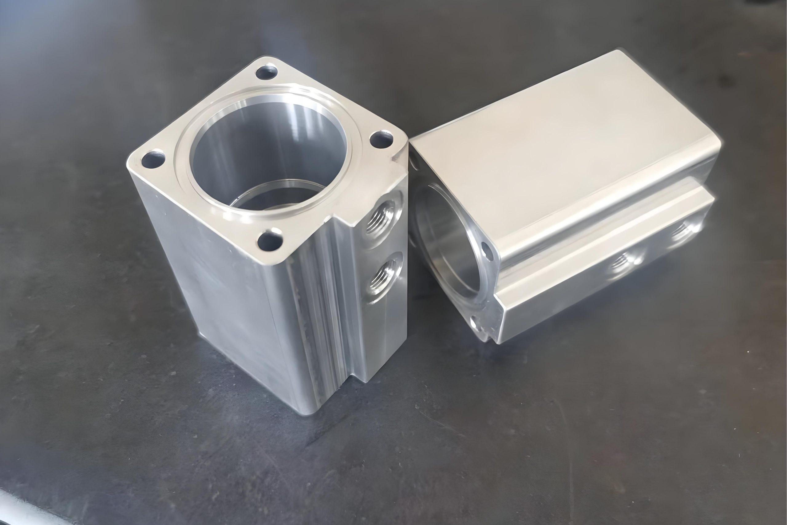 Hydraulic pump cylinder block with precision machined bores