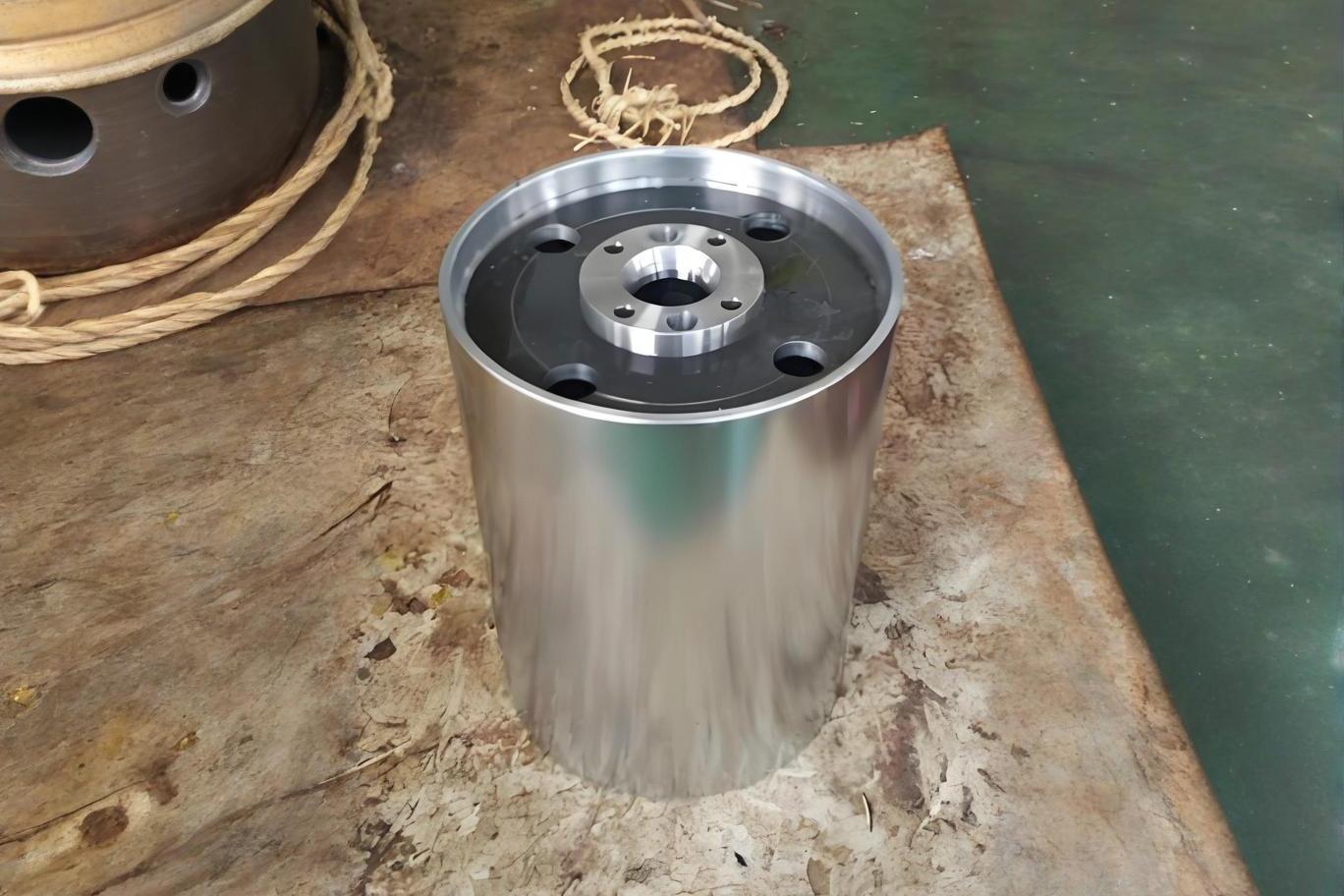 Hydraulic cylinder barrel showing precision honed inner surface