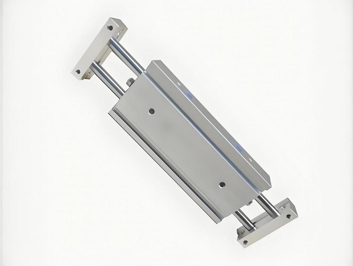 Double-acting hydraulic cylinder with chrome-plated rod