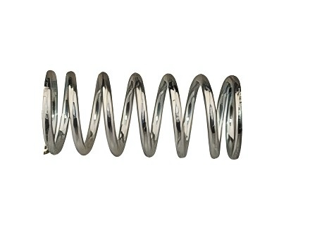Close-up view of auxiliary hydraulic components including springs and guide bushings