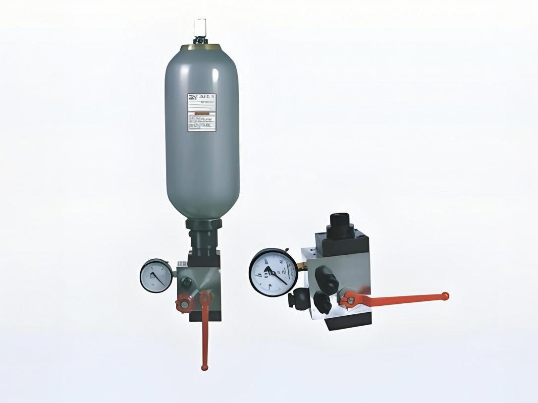 Hydraulic accumulator with safety components