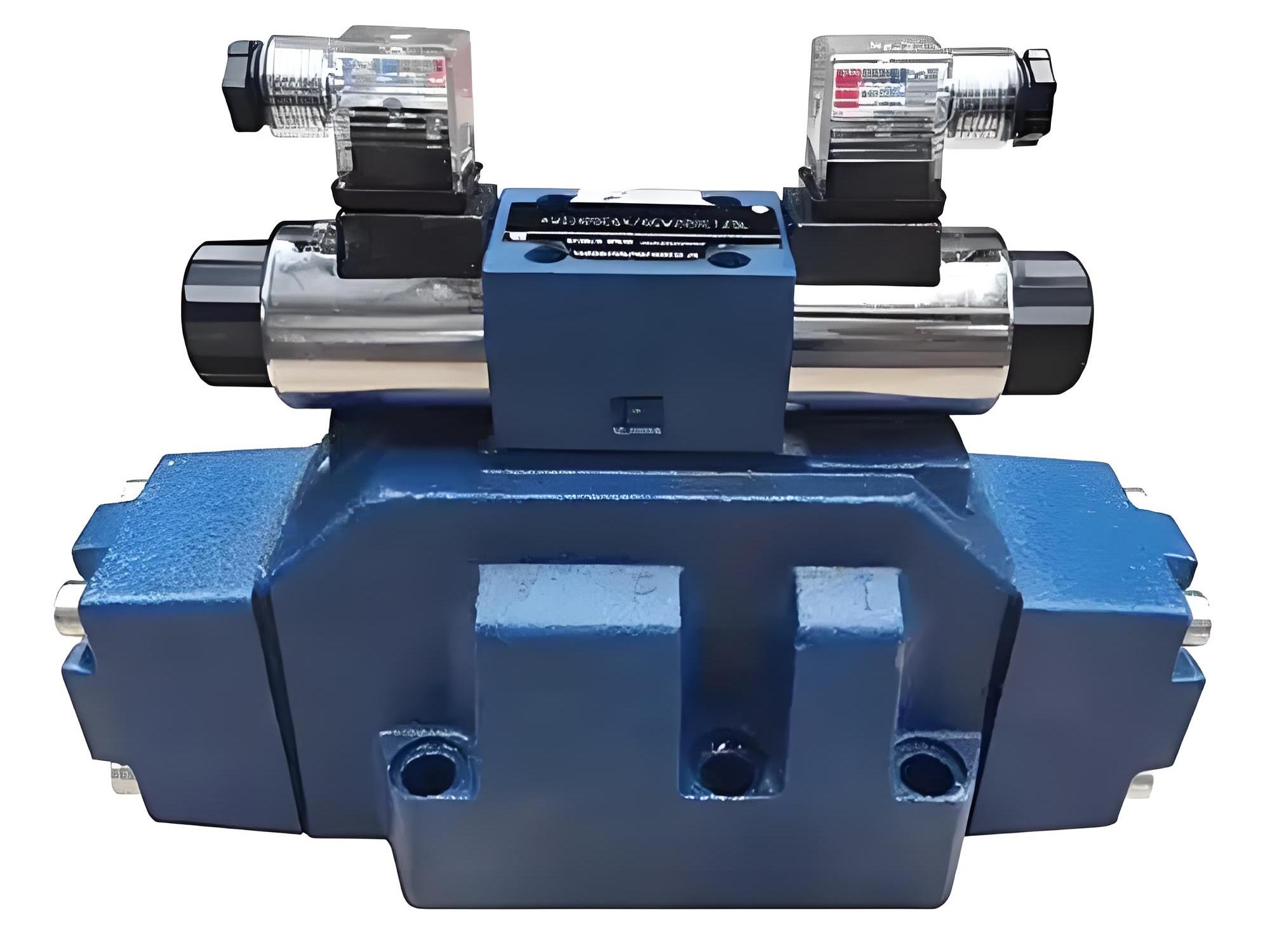 Various hydraulic valves showing different types and sizes