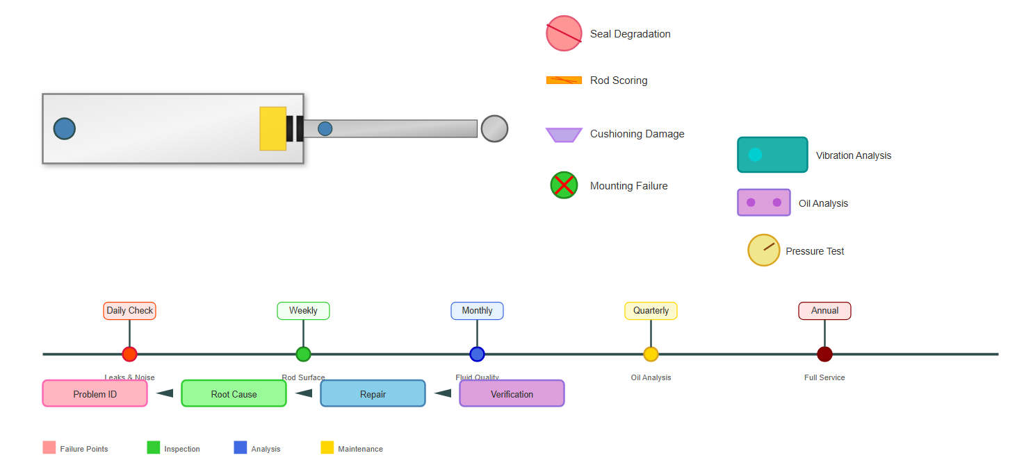 Hydraulic cylinder maintenance procedure
