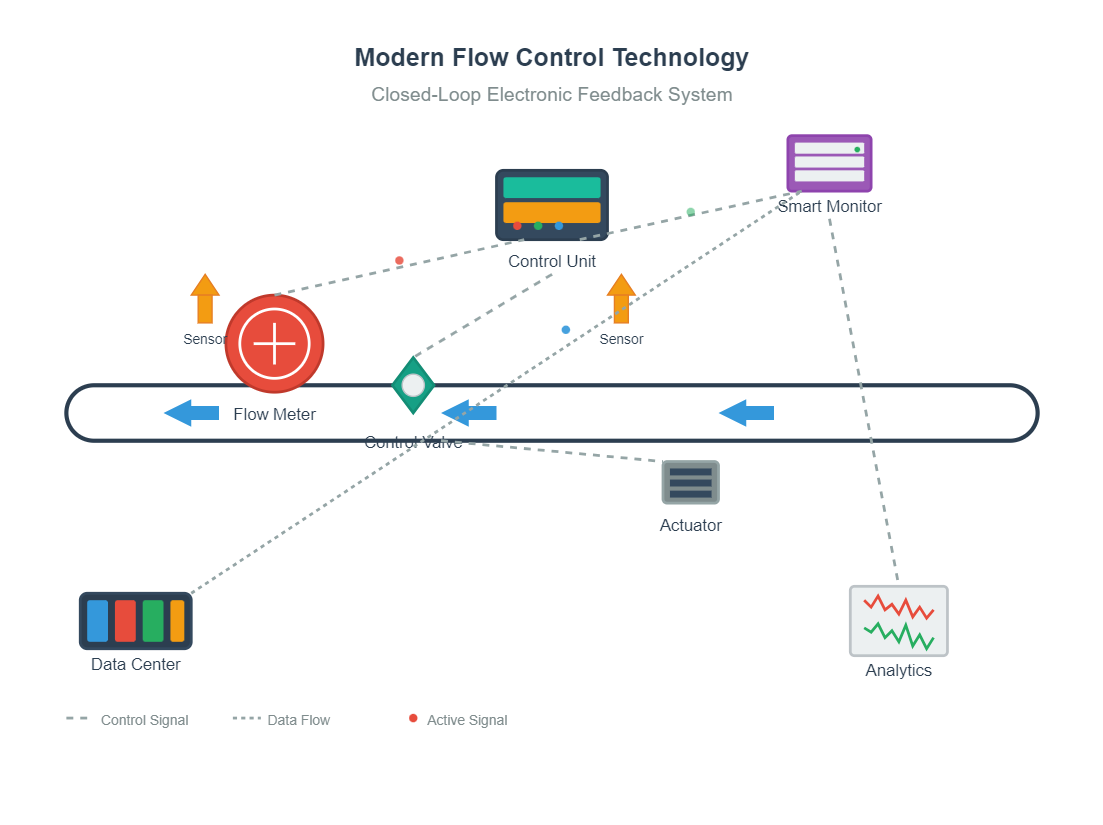 Hydraulic system with sensors and electronic control unit monitoring flow rates