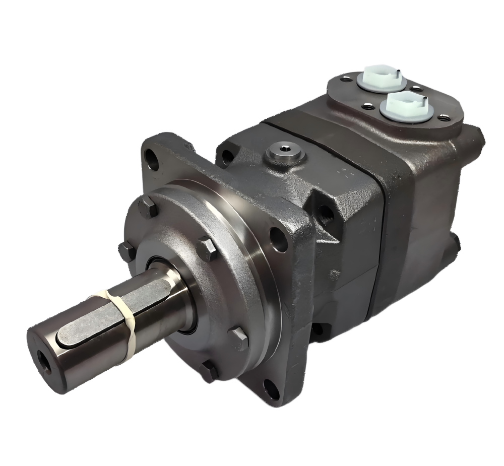 Hydraulic motor cutaway showing internal components