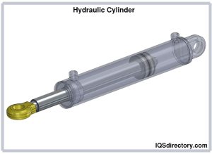 Welded body hydraulic cylinder with end caps welded directly to the barrel, compact design used on mobile construction equipment
